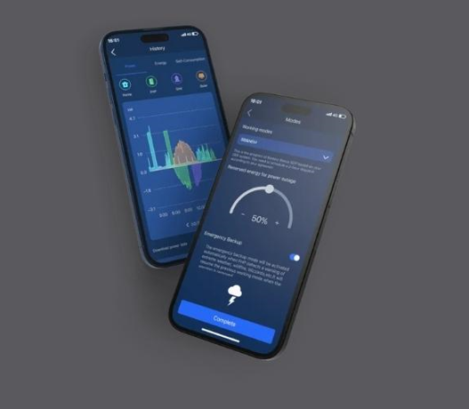 FranklinWH mobile app showing energy production and consumption